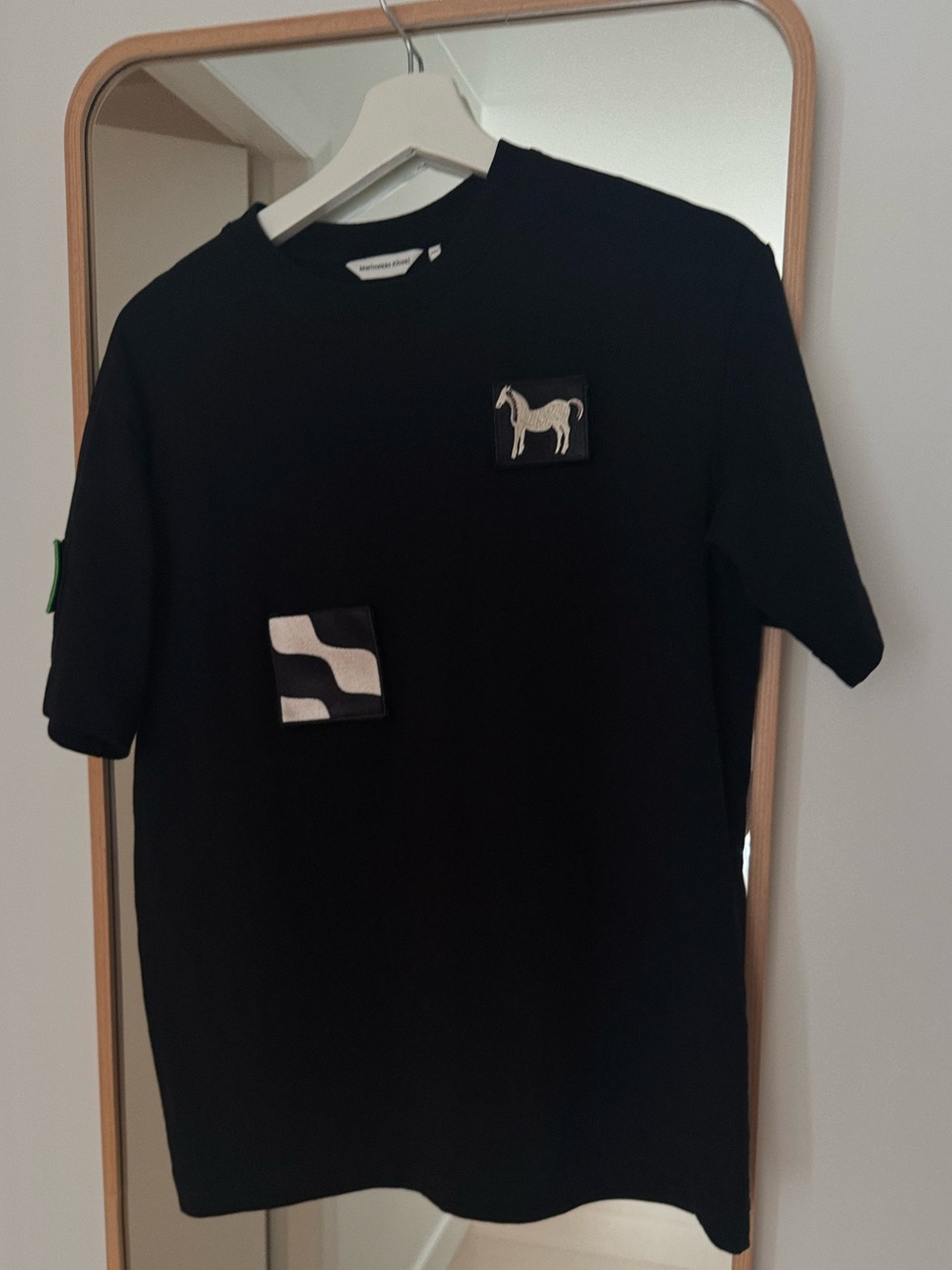 Marimekko Black Tee with Small Back Logo